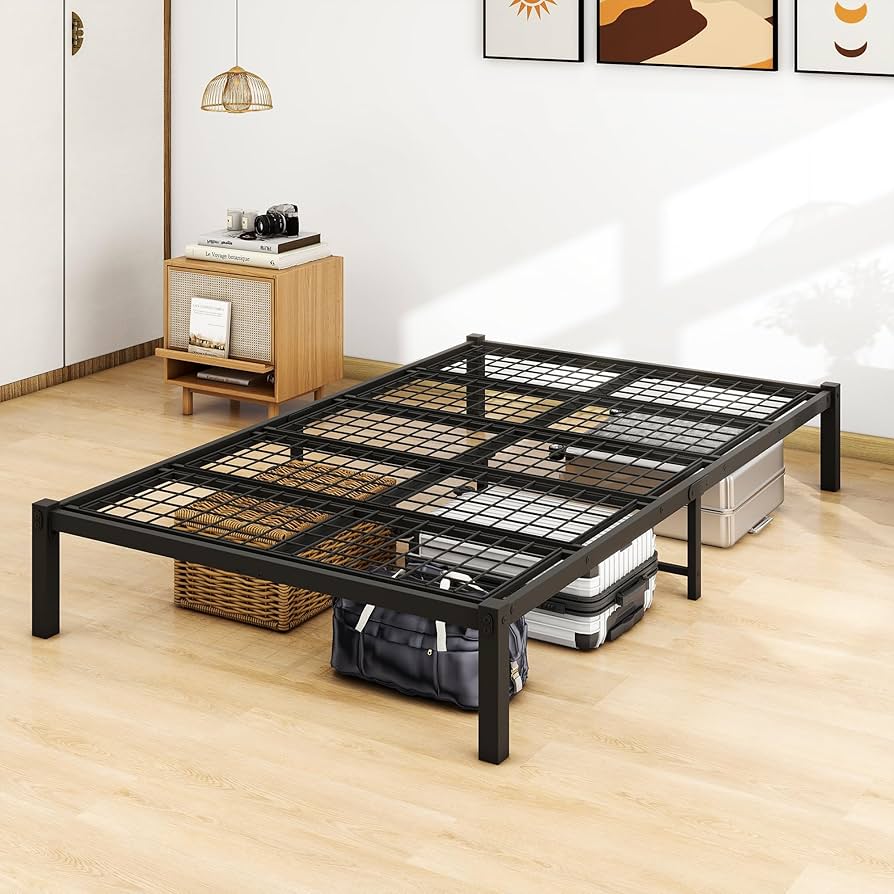 Amazon｜VERFARM メタル ベッドフレーム セミダブル 頑丈な金属